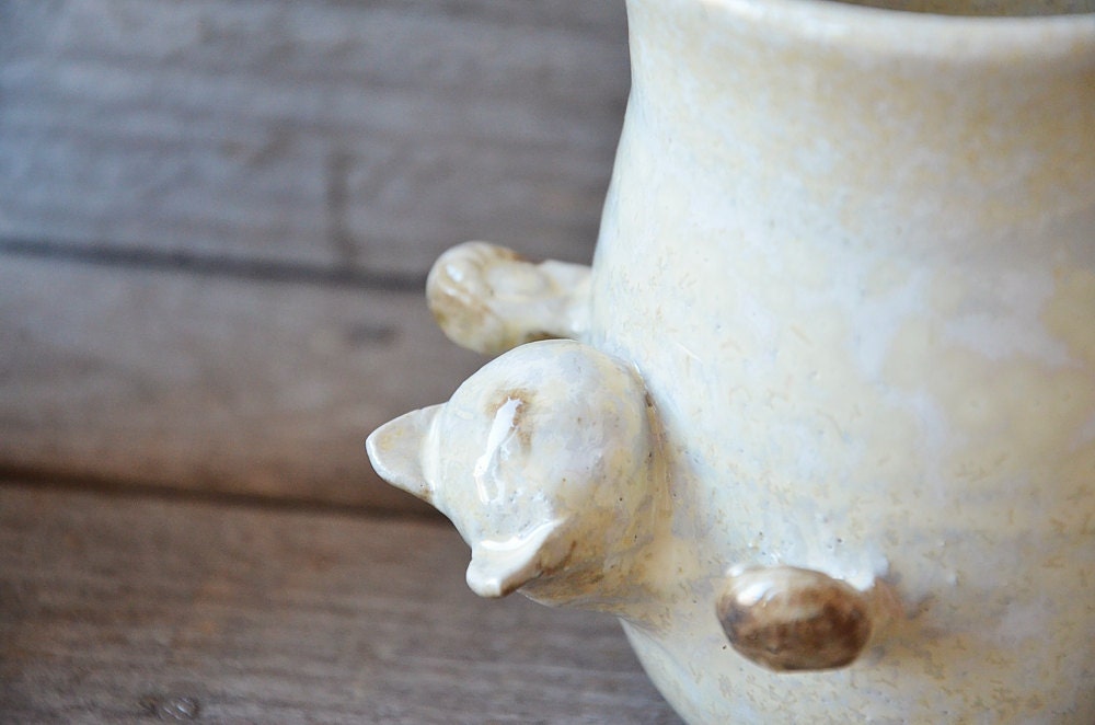Purring cat tazza in gres