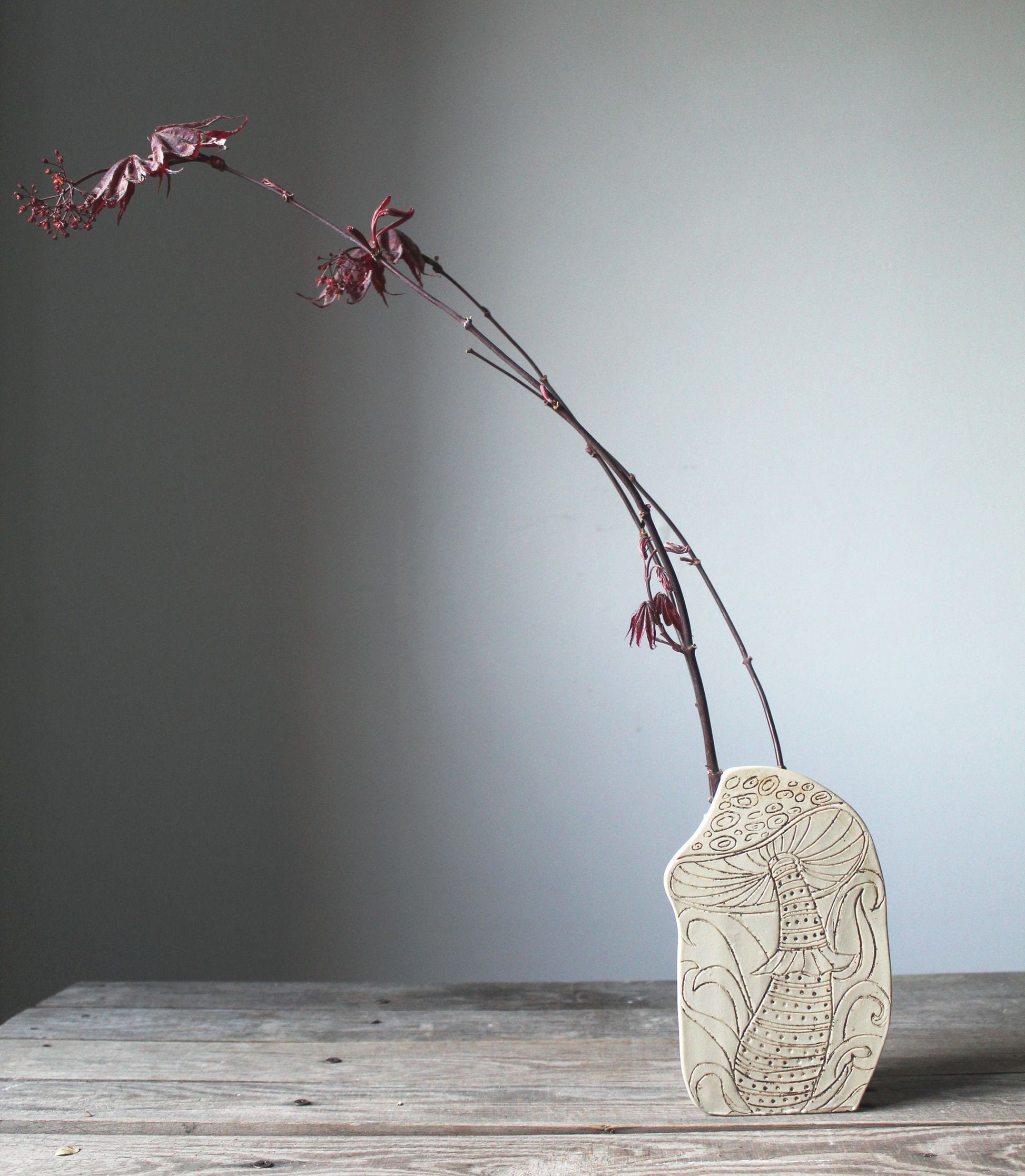 vaso pannello lepiota in gres